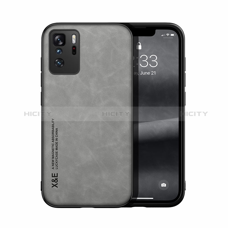 Coque Luxe Cuir Housse Etui DY1 pour Xiaomi Redmi Note 10 Pro 5G Gris Plus