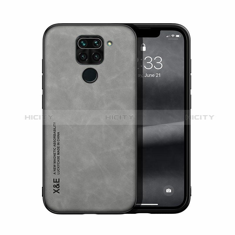 Coque Luxe Cuir Housse Etui DY1 pour Xiaomi Redmi Note 9 Gris Plus