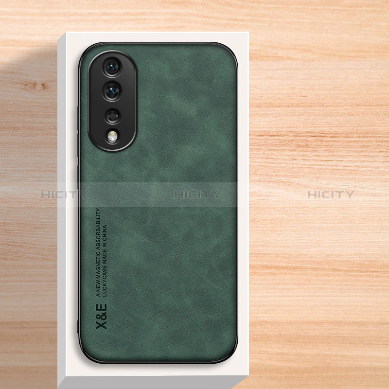 Coque Luxe Cuir Housse Etui DY2 pour Huawei Honor 80 Pro 5G Vert Plus