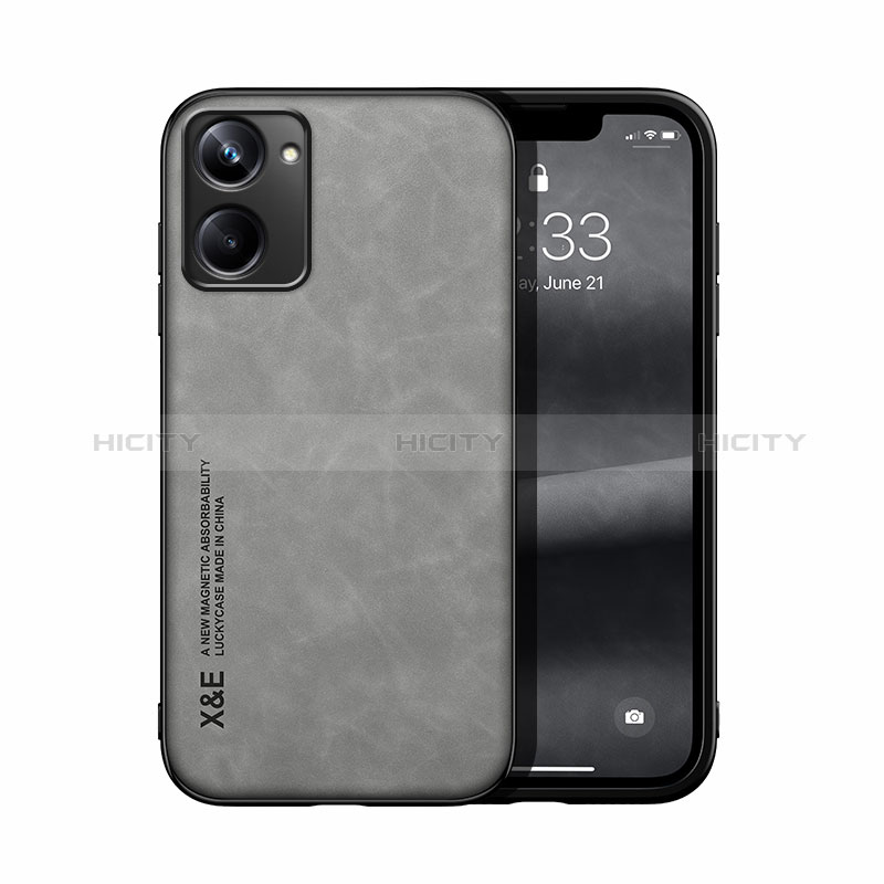 Coque Luxe Cuir Housse Etui DY2 pour Realme 10 4G Gris Plus