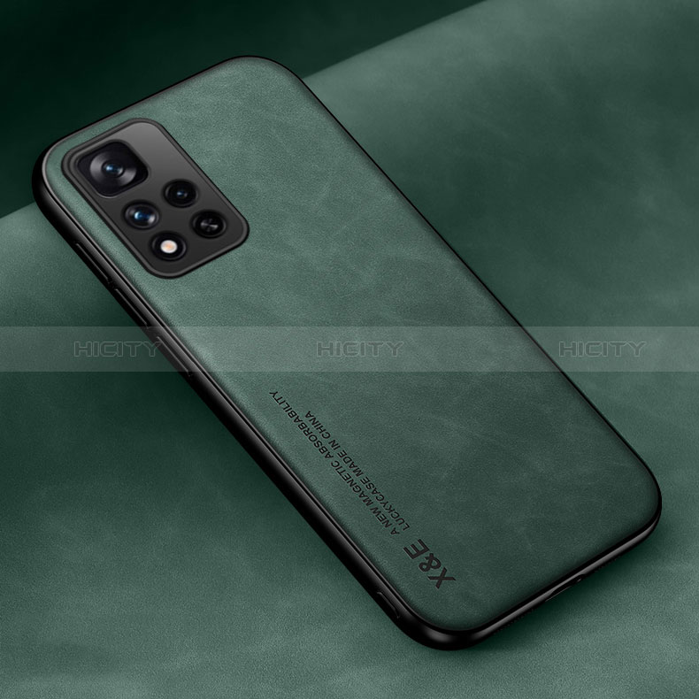 Coque Luxe Cuir Housse Etui DY2 pour Xiaomi Mi 11i 5G (2022) Vert Plus