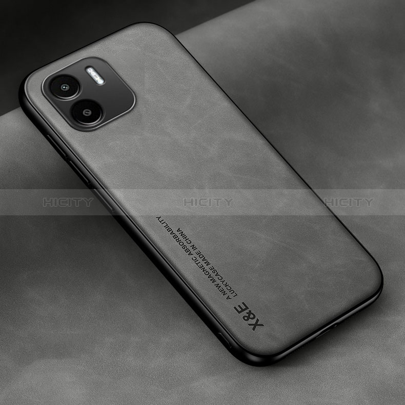 Coque Luxe Cuir Housse Etui DY2 pour Xiaomi Redmi A1 Gris Plus