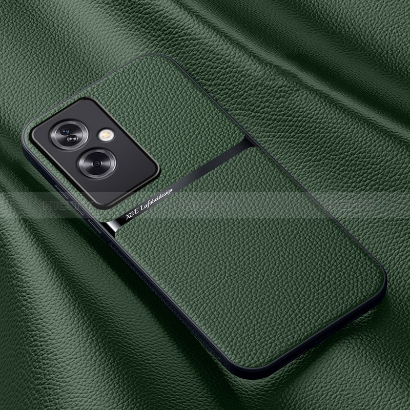 Coque Luxe Cuir Housse Etui DY3 pour Oppo A79 5G Vert Plus