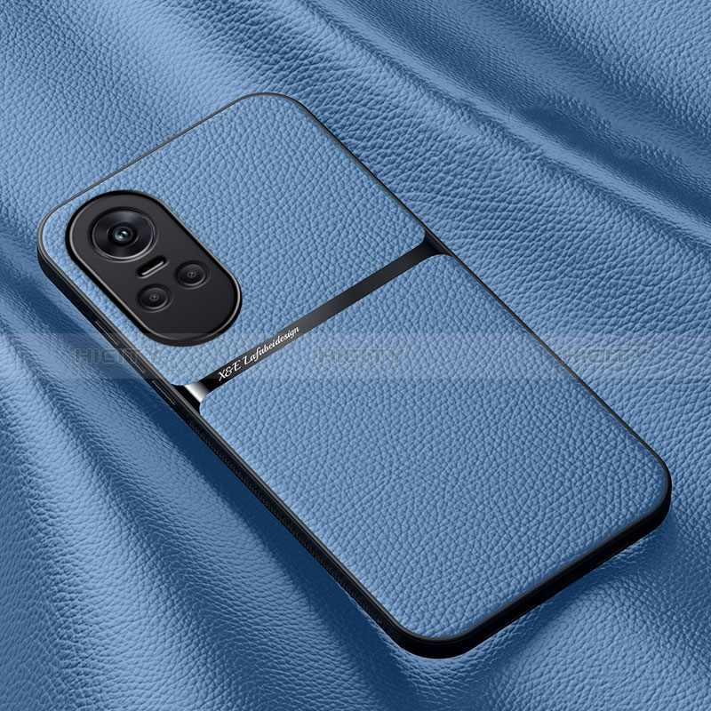 Coque Luxe Cuir Housse Etui DY3 pour Oppo Reno10 Pro 5G Bleu Ciel Plus