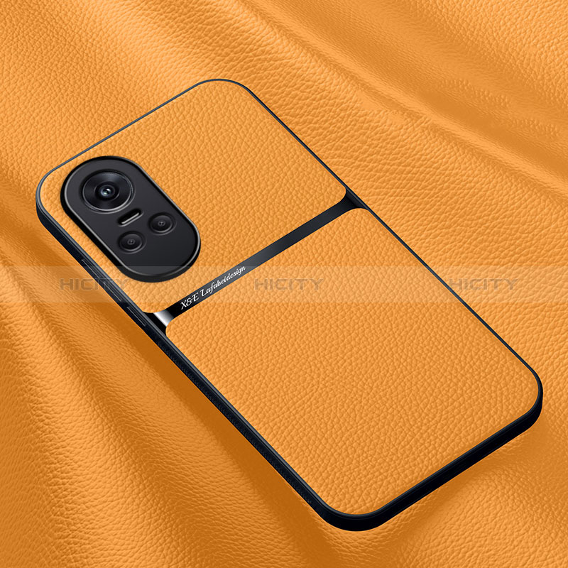 Coque Luxe Cuir Housse Etui DY3 pour Oppo Reno10 Pro 5G Orange Plus