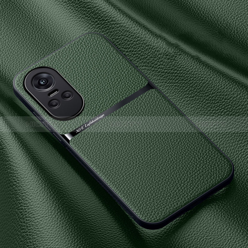 Coque Luxe Cuir Housse Etui DY3 pour Oppo Reno10 Pro 5G Vert Plus