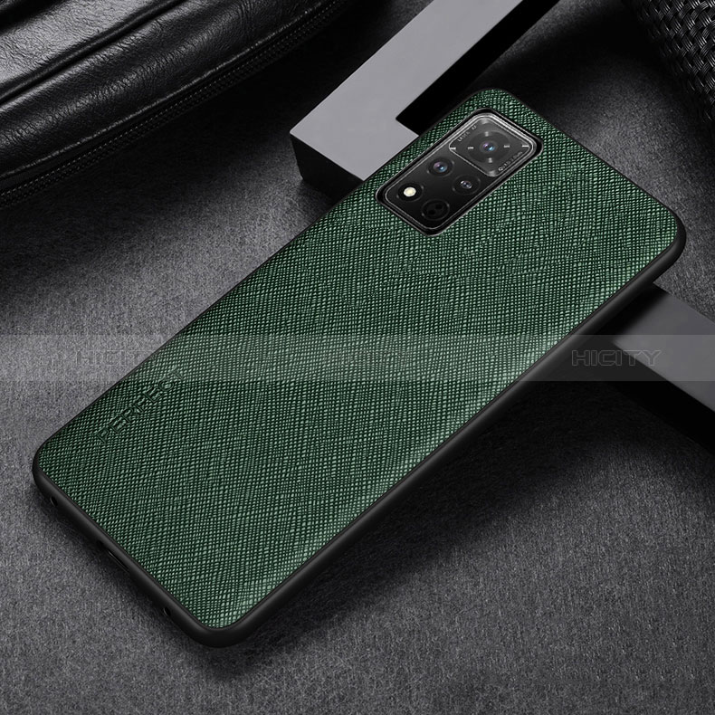 Coque Luxe Cuir Housse Etui GS1 pour Huawei Honor V40 5G Vert Plus