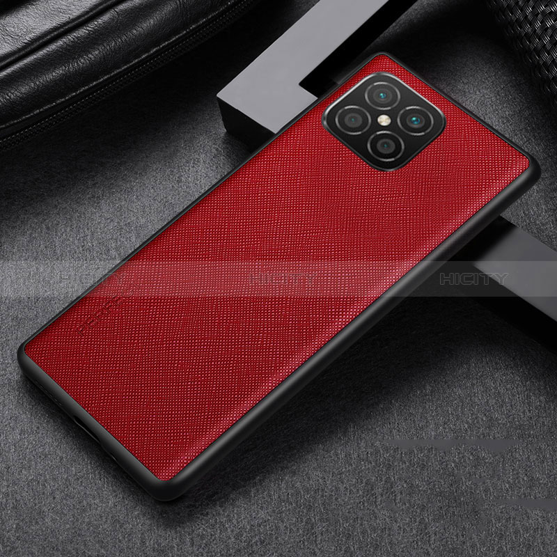 Coque Luxe Cuir Housse Etui GS1 pour Huawei Nova 8 SE 4G Rouge Plus