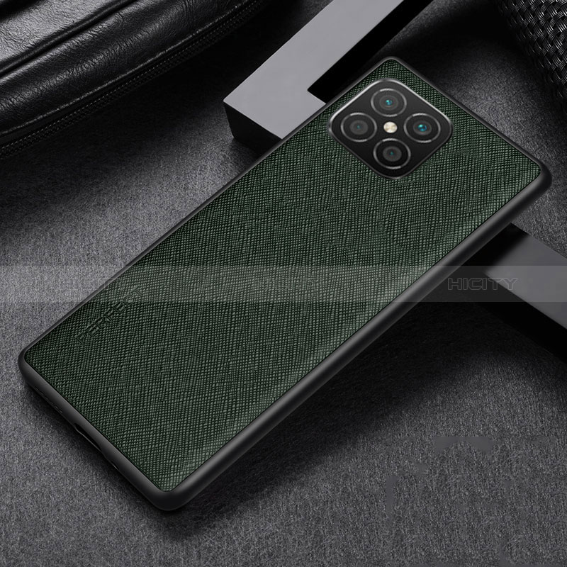 Coque Luxe Cuir Housse Etui GS1 pour Huawei Nova 8 SE 4G Vert Plus