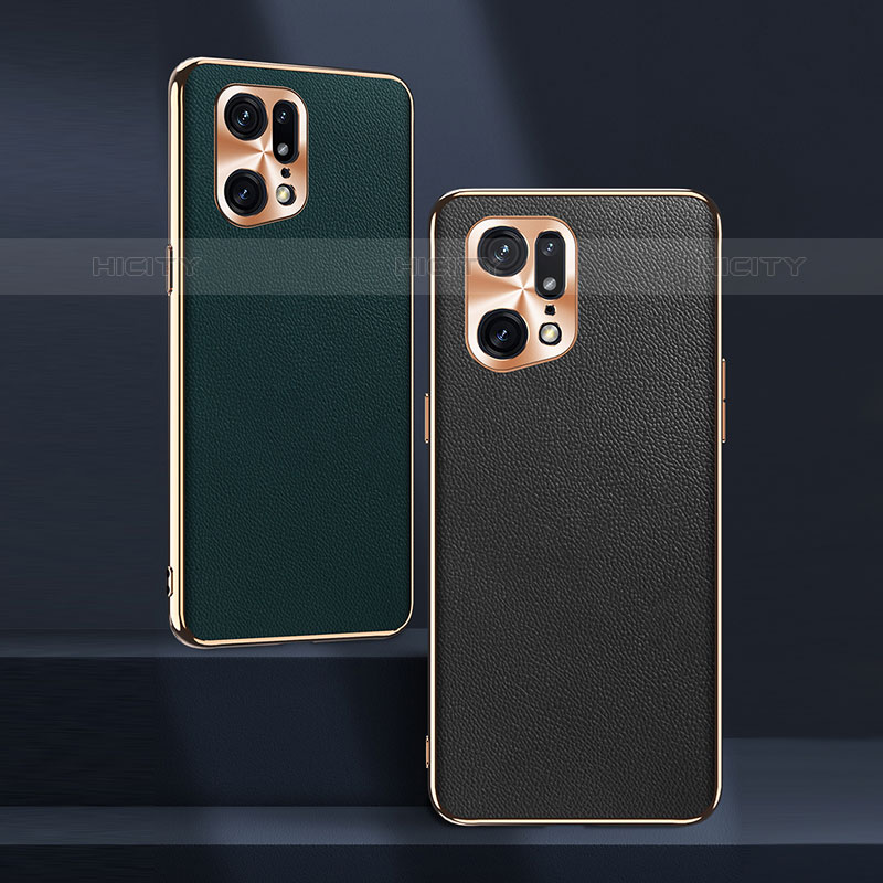 Coque Luxe Cuir Housse Etui GS1 pour Oppo Find X5 Pro 5G Plus