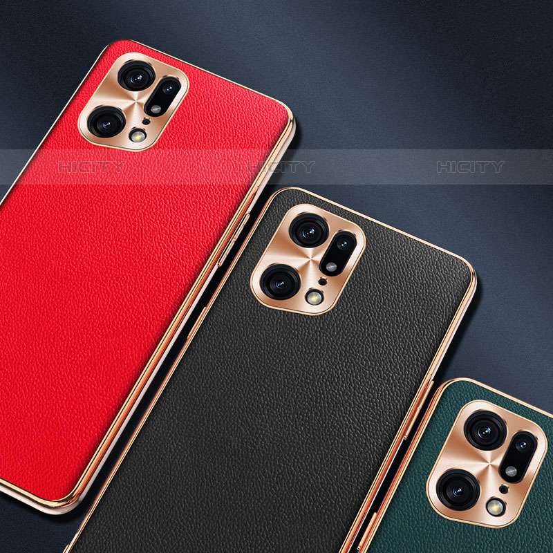 Coque Luxe Cuir Housse Etui GS1 pour Oppo Find X5 Pro 5G Plus