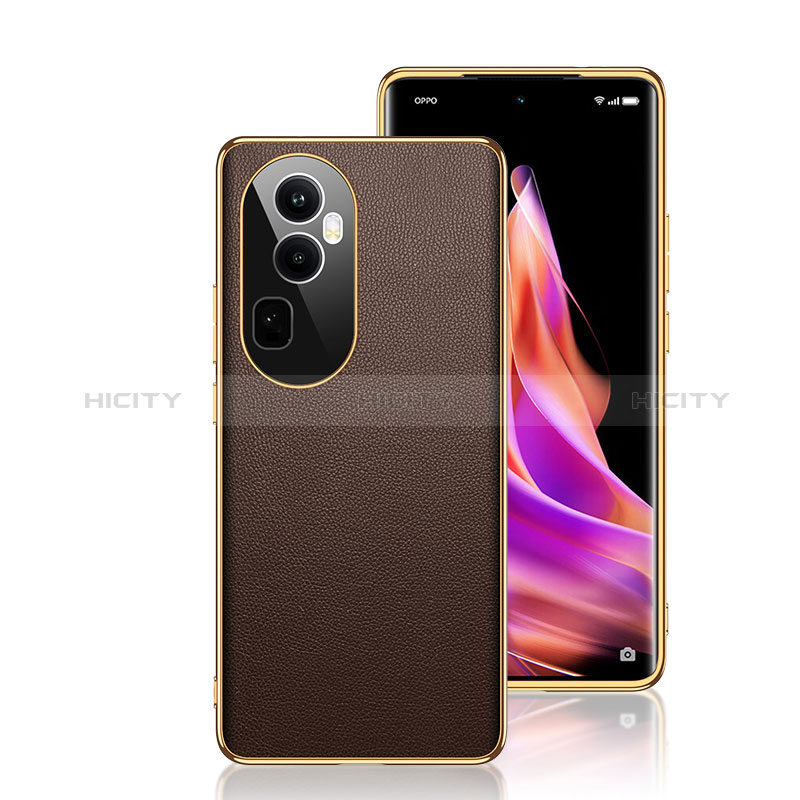 Coque Luxe Cuir Housse Etui GS1 pour Oppo Reno10 Pro+ Plus 5G Marron Plus