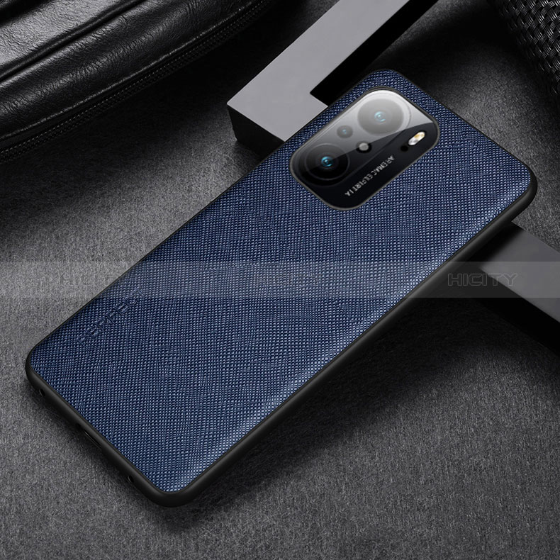 Coque Luxe Cuir Housse Etui GS1 pour Xiaomi Mi 11X 5G Bleu Plus