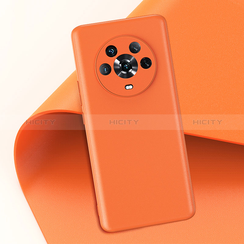 Coque Luxe Cuir Housse Etui GS2 pour Huawei Honor Magic4 5G Orange Plus