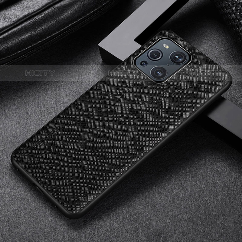 Coque Luxe Cuir Housse Etui GS2 pour Oppo Find X3 Pro 5G Noir Plus