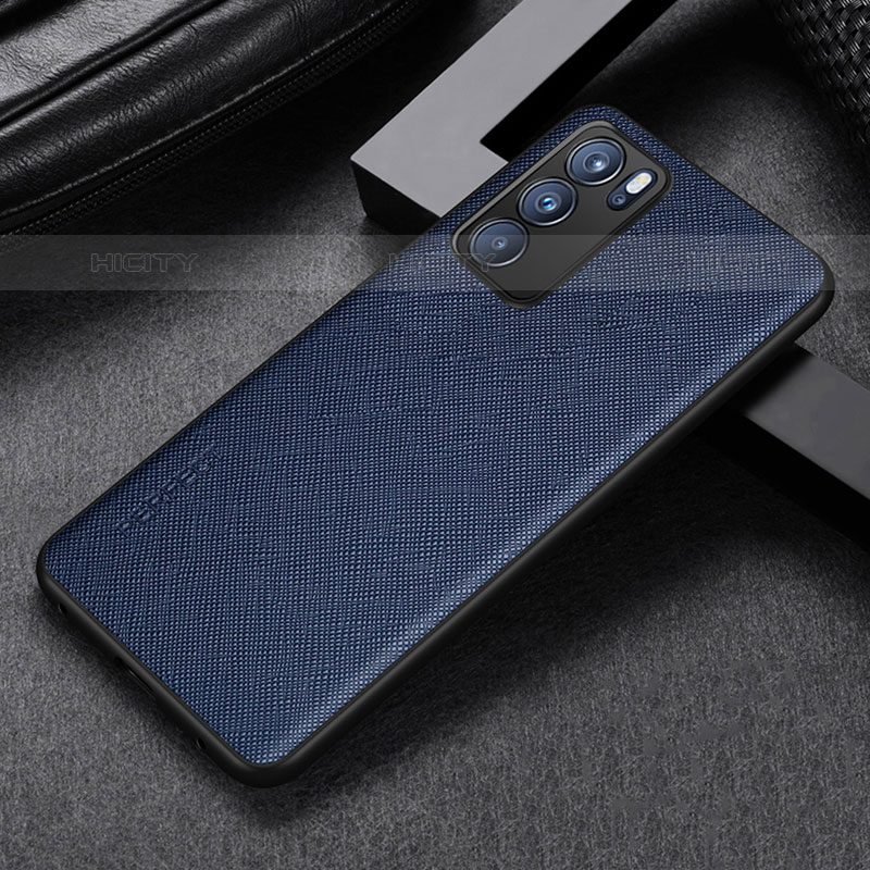 Coque Luxe Cuir Housse Etui GS2 pour Oppo Reno6 Pro 5G India Bleu Plus