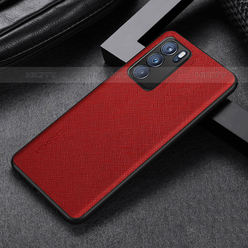 Coque Luxe Cuir Housse Etui GS2 pour Oppo Reno6 Pro 5G India Rouge Plus