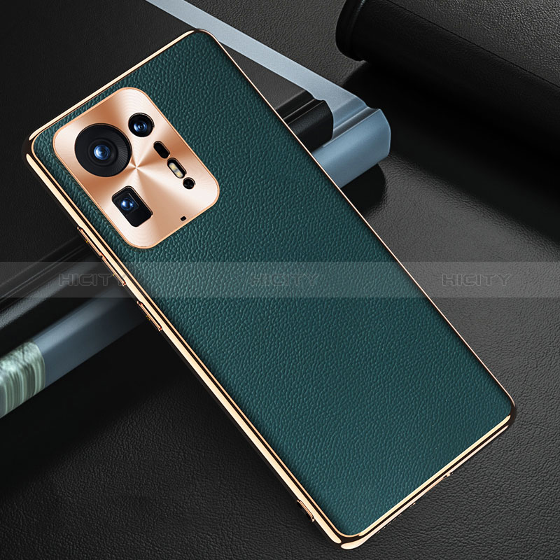 Coque Luxe Cuir Housse Etui GS2 pour Xiaomi Mi Mix 4 5G Vert Plus