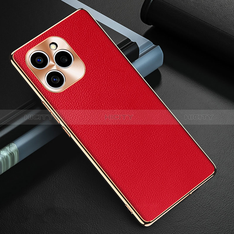 Coque Luxe Cuir Housse Etui GS3 pour Huawei Honor 60 SE 5G Rouge Plus