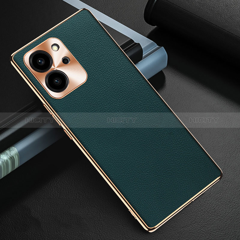 Coque Luxe Cuir Housse Etui GS3 pour Huawei Honor 80 SE 5G Vert Plus