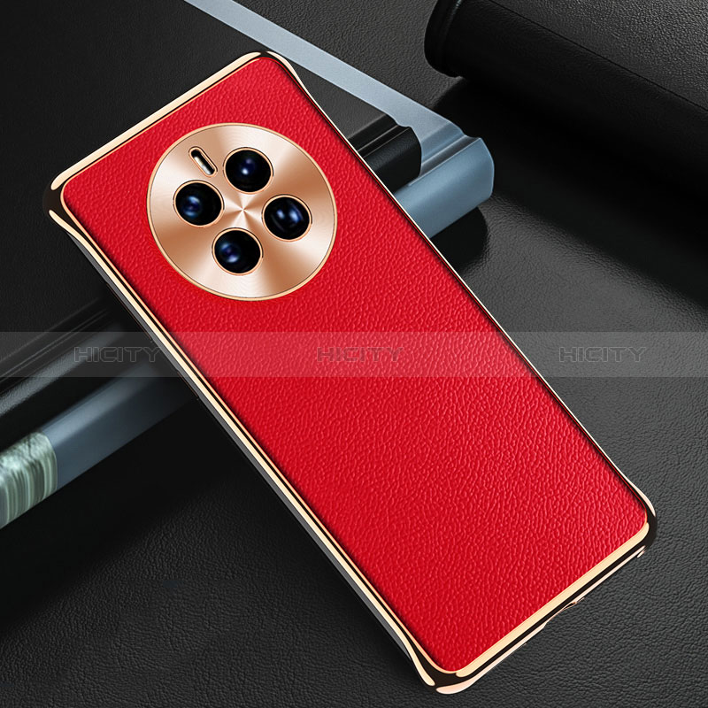 Coque Luxe Cuir Housse Etui GS3 pour Huawei Mate 50 Rouge Plus