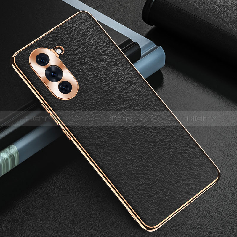 Coque Luxe Cuir Housse Etui GS3 pour Huawei Nova 10 Noir Plus