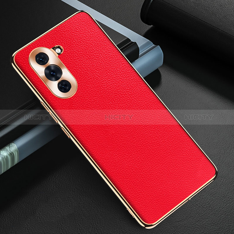 Coque Luxe Cuir Housse Etui GS3 pour Huawei Nova 10 Pro Rouge Plus