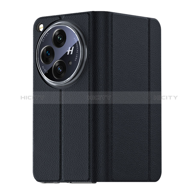 Coque Luxe Cuir Housse Etui GS3 pour OnePlus Open 5G Noir Plus