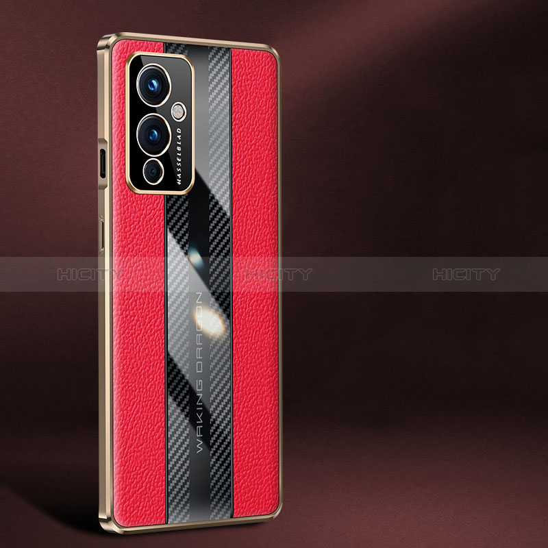 Coque Luxe Cuir Housse Etui JB1 pour OnePlus 9 5G Rouge Plus