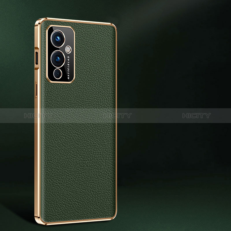 Coque Luxe Cuir Housse Etui JB2 pour OnePlus 9 5G Vert Plus