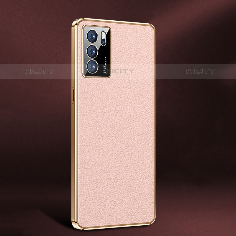 Coque Luxe Cuir Housse Etui JB2 pour Oppo Reno6 5G Rose Plus