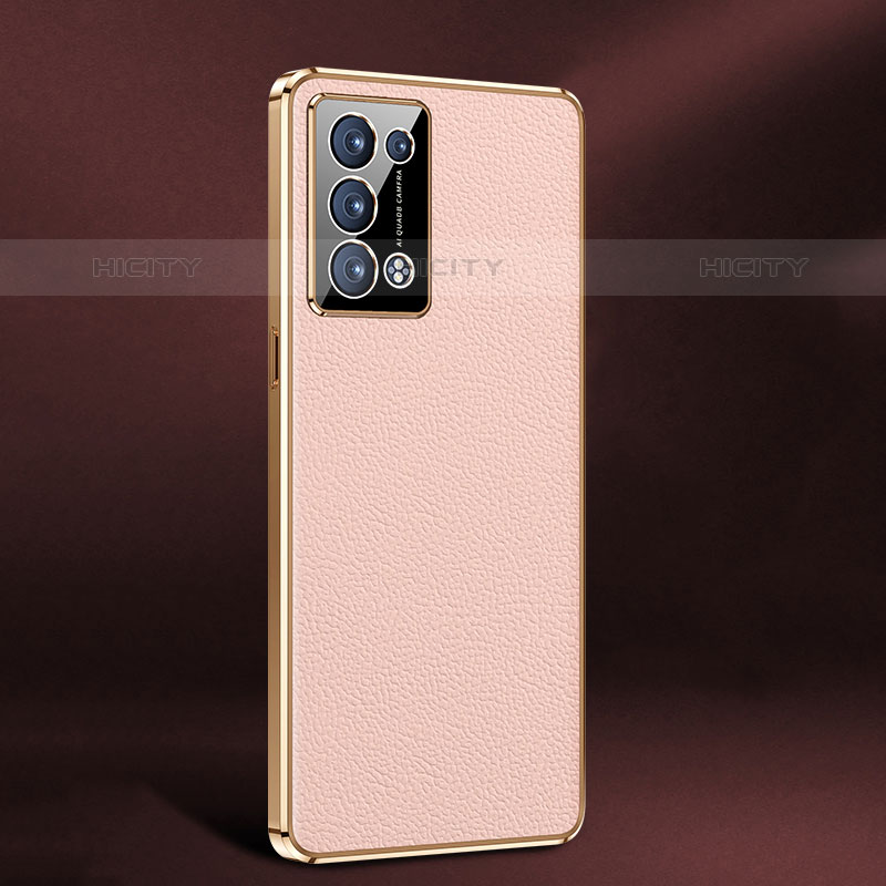 Coque Luxe Cuir Housse Etui JB2 pour Oppo Reno6 Pro 5G Rose Plus