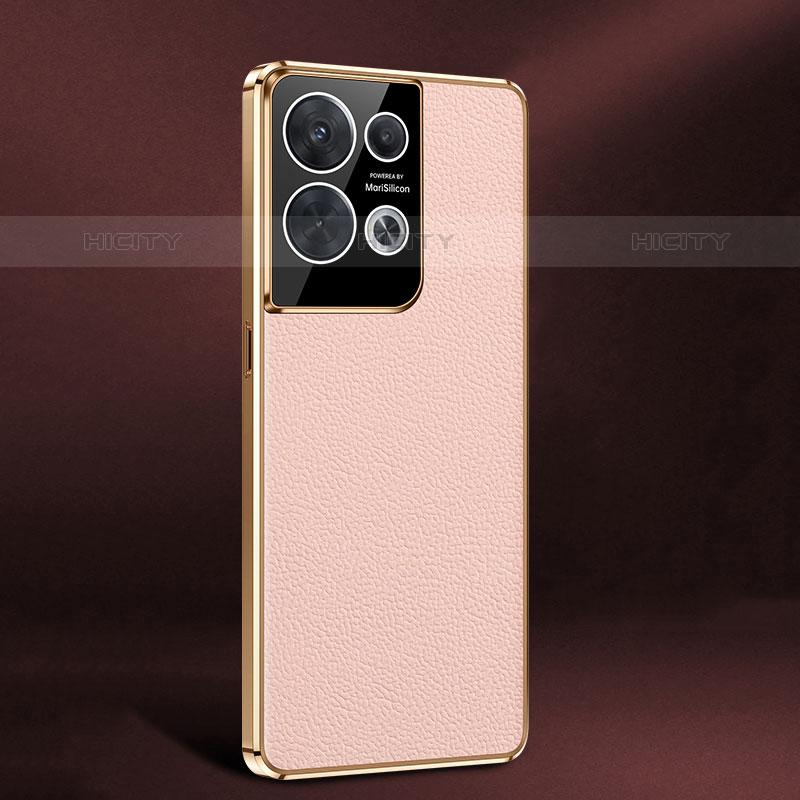 Coque Luxe Cuir Housse Etui JB2 pour Oppo Reno9 Pro 5G Rose Plus