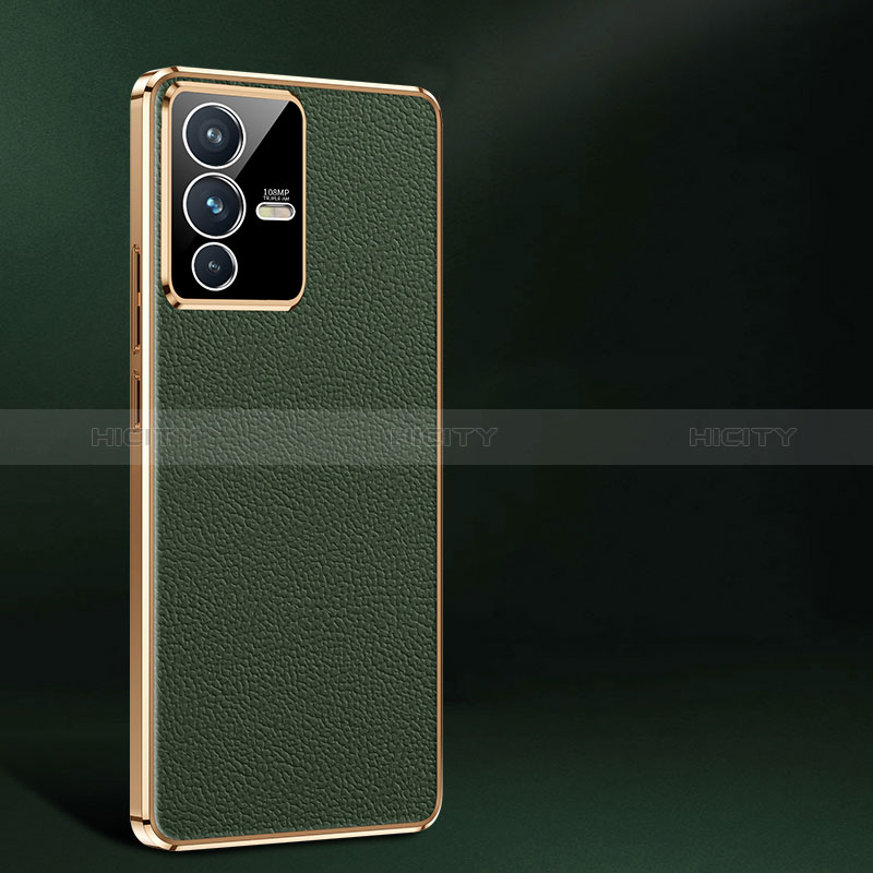 Coque Luxe Cuir Housse Etui JB2 pour Vivo V23 Pro 5G Vert Plus