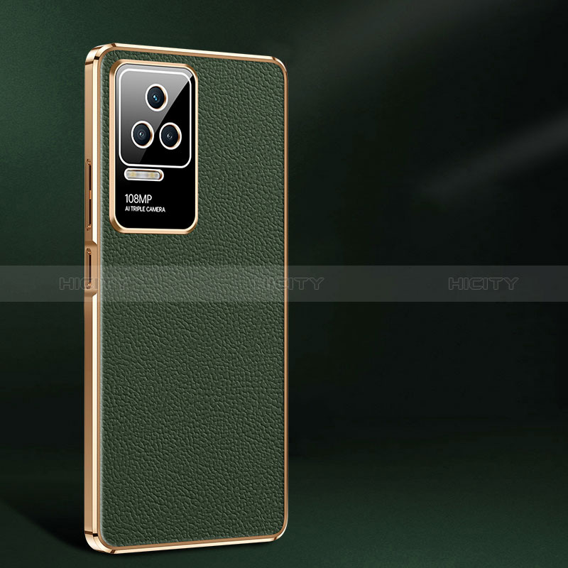 Coque Luxe Cuir Housse Etui JB2 pour Xiaomi Redmi K40S 5G Vert Plus