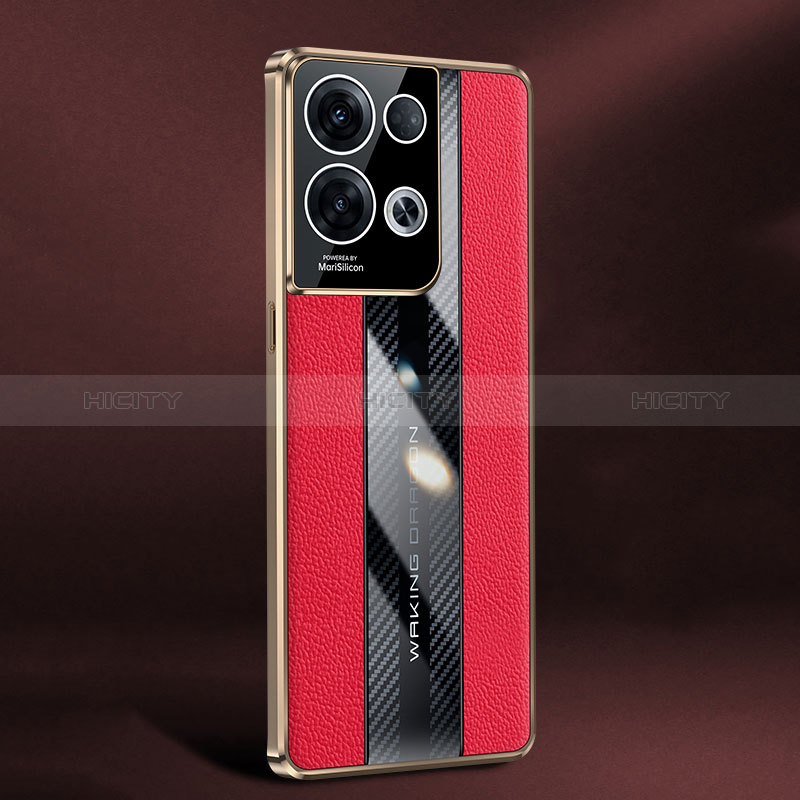 Coque Luxe Cuir Housse Etui JB3 pour Oppo Reno9 Pro+ Plus 5G Rouge Plus