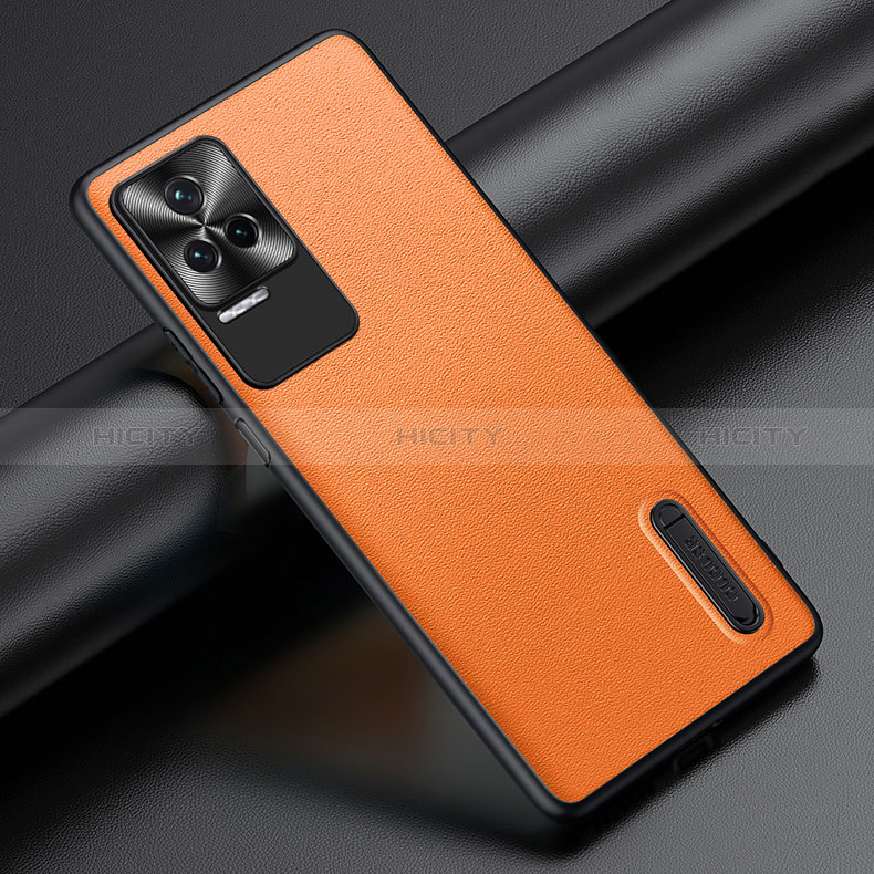 Coque Luxe Cuir Housse Etui JB3 pour Xiaomi Redmi K50 5G Orange Plus