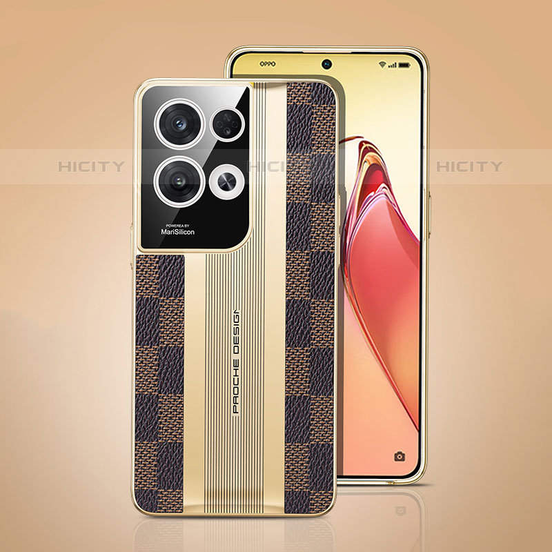 Coque Luxe Cuir Housse Etui JB4 pour Oppo Reno8 Pro+ Plus 5G Marron Plus