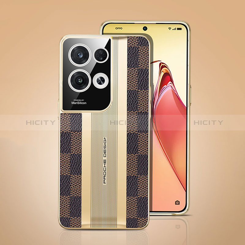 Coque Luxe Cuir Housse Etui JB4 pour Oppo Reno9 Pro+ Plus 5G Marron Plus