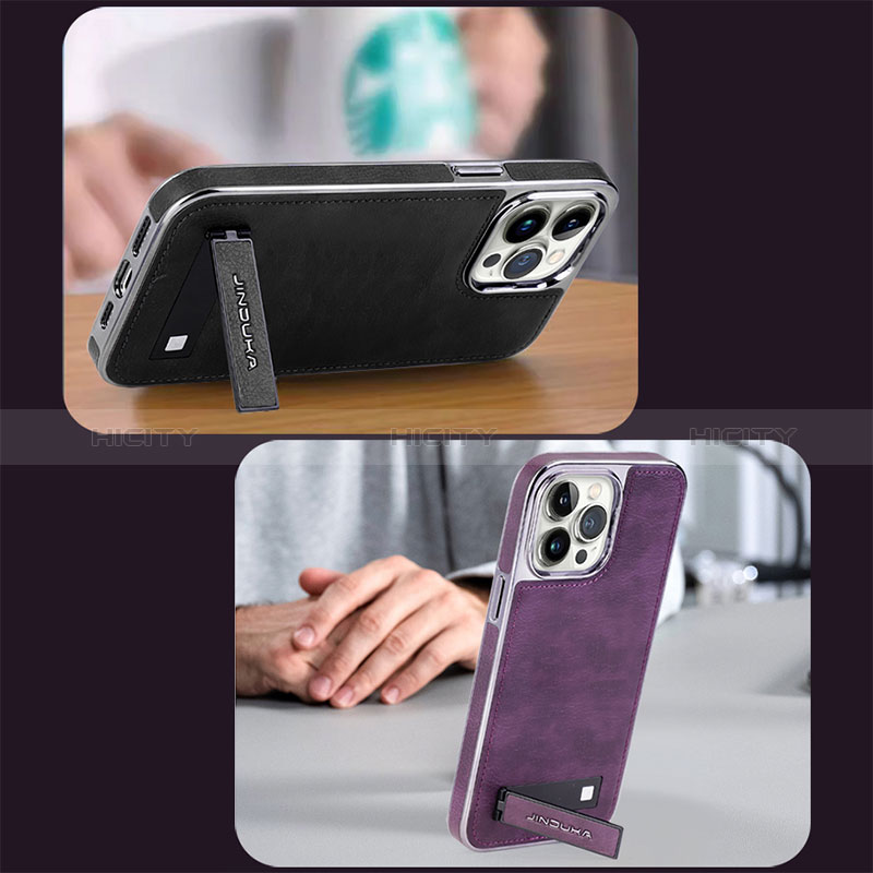 Coque Luxe Cuir Housse Etui JD2 pour Apple iPhone 15 Pro Max Plus