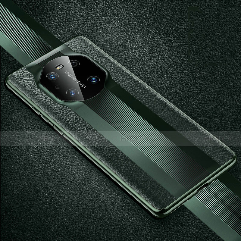 Coque Luxe Cuir Housse Etui K01 pour Huawei Mate 40E Pro 4G Vert Nuit Plus