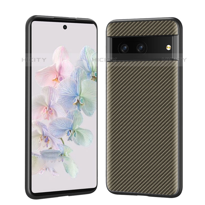 Coque Luxe Cuir Housse Etui LC2 pour Google Pixel 7 5G Or Plus