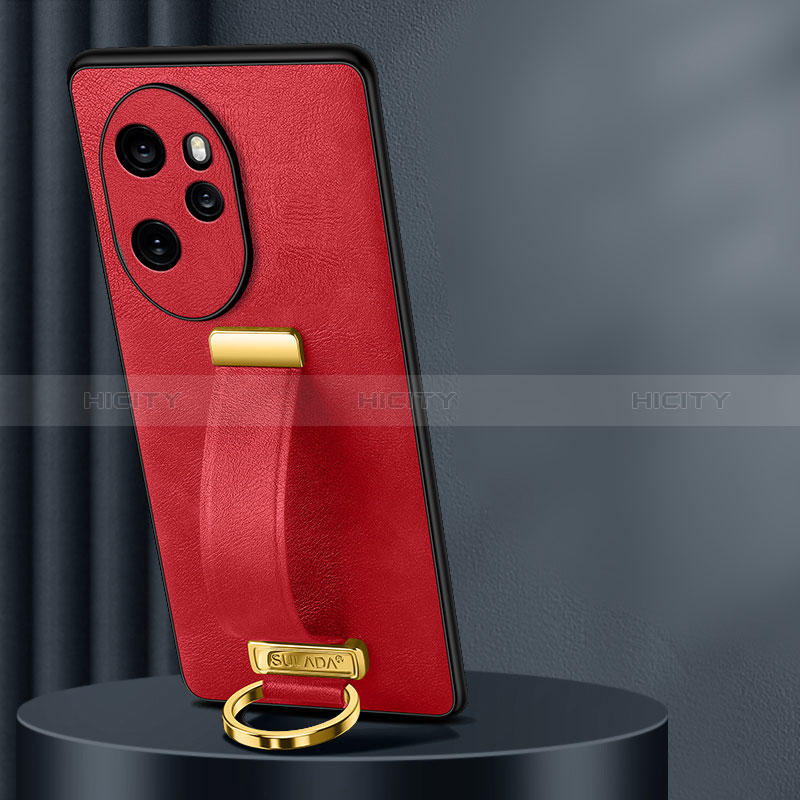 Coque Luxe Cuir Housse Etui LD1 pour Huawei Honor 100 Pro 5G Rouge Plus