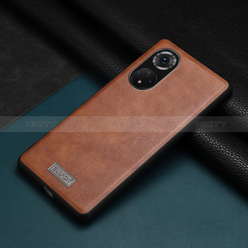 Coque Luxe Cuir Housse Etui LD1 pour Huawei Honor 50 5G Marron Plus