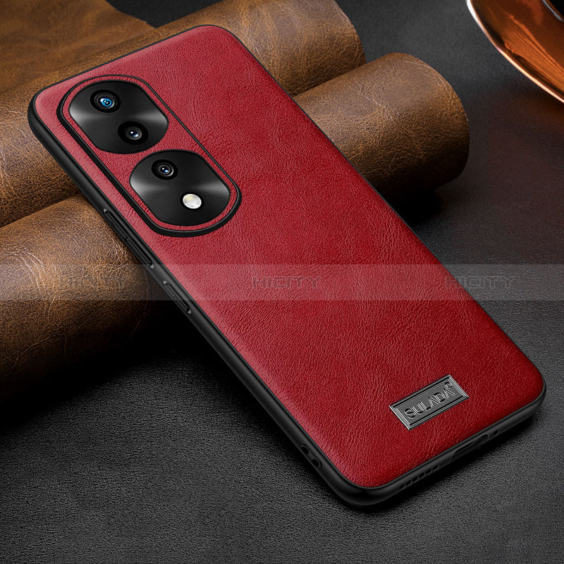 Coque Luxe Cuir Housse Etui LD1 pour Huawei Honor 70 Pro+ Plus 5G Rouge Plus