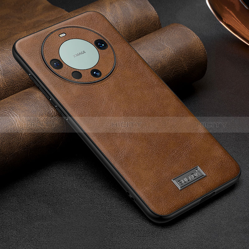 Coque Luxe Cuir Housse Etui LD1 pour Huawei Mate 60 Pro Marron Plus