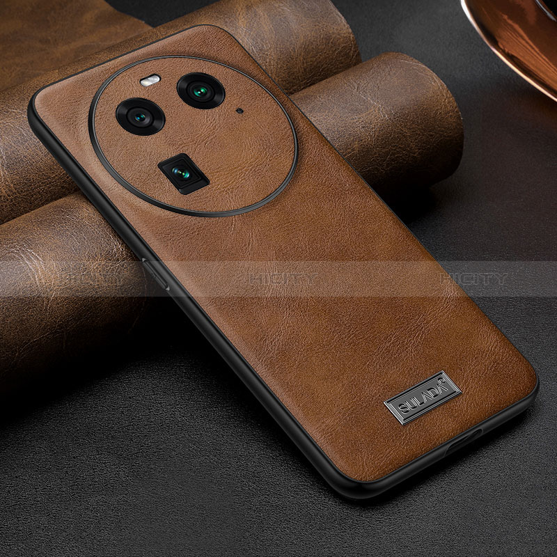 Coque Luxe Cuir Housse Etui LD1 pour Oppo Find X6 5G Marron Plus