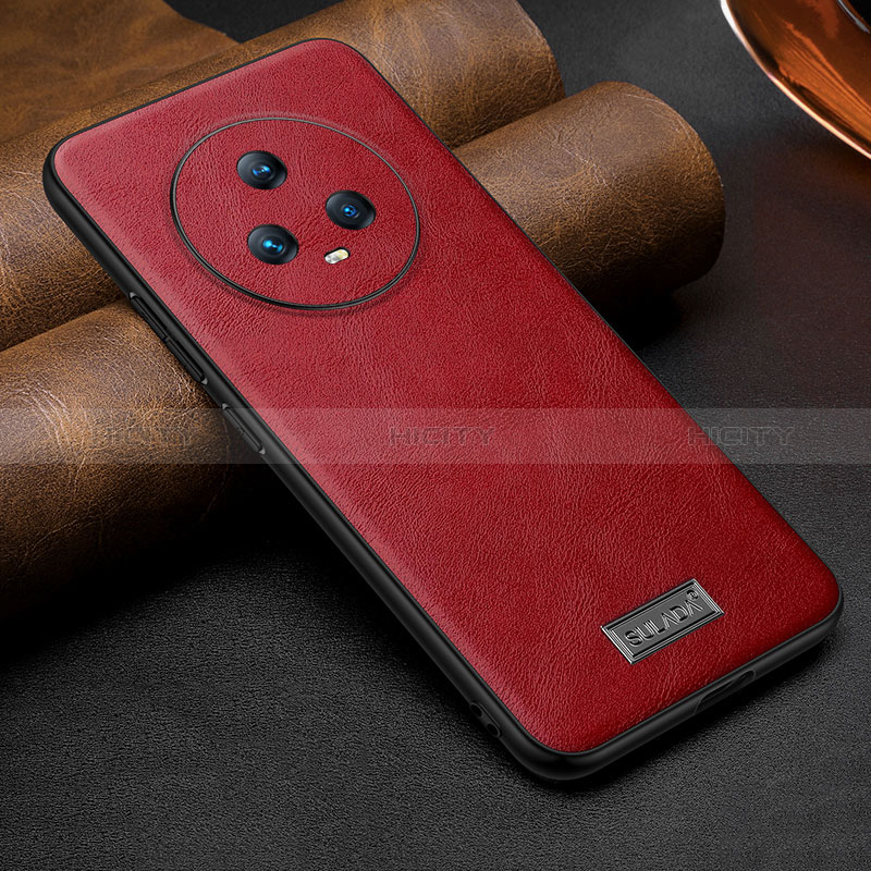 Coque Luxe Cuir Housse Etui LD2 pour Huawei Honor Magic5 5G Rouge Plus