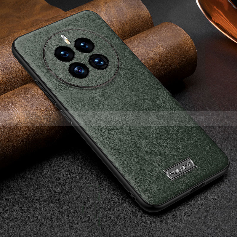 Coque Luxe Cuir Housse Etui LD3 pour Huawei Mate 50 Vert Plus