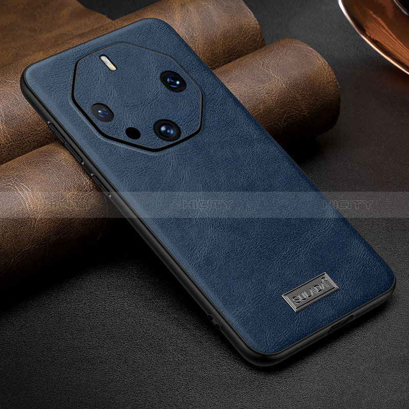 Coque Luxe Cuir Housse Etui LD3 pour Huawei Mate 60 RS Ultimate Bleu Plus